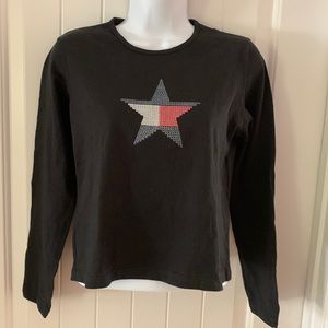 Tommy Hilfiger Large Long Black Sleeves Shirt